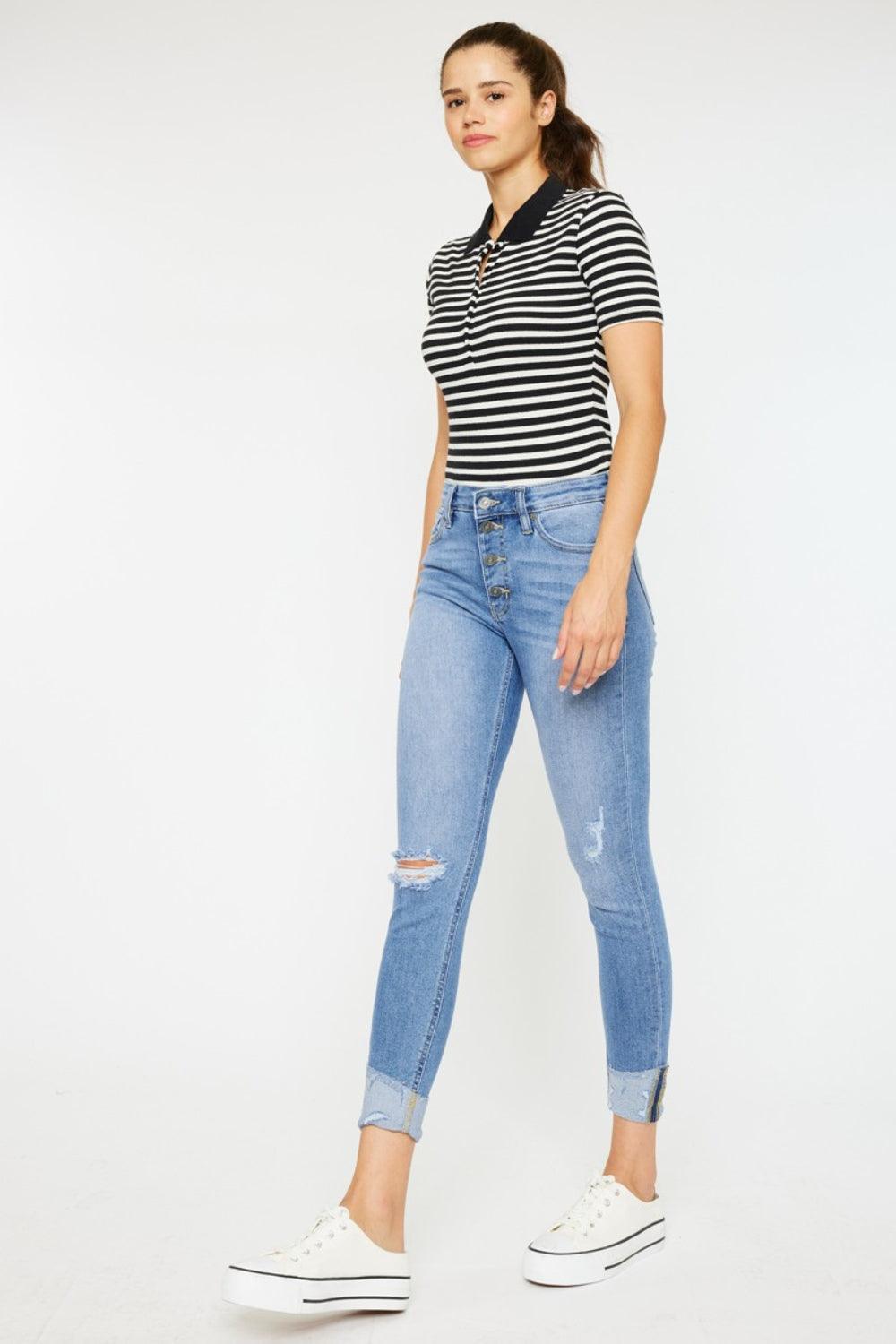 Mid Rise Flare Jeans- Doss Dollz