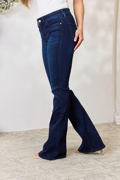 Mid Rise Flare Jeans- Doss Dollz